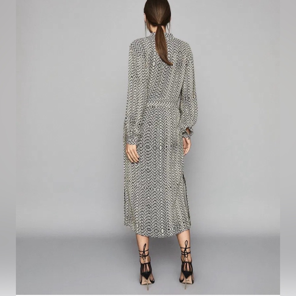 Reiss Mellie Bead Print Midi Dress - Picture 2 of 11